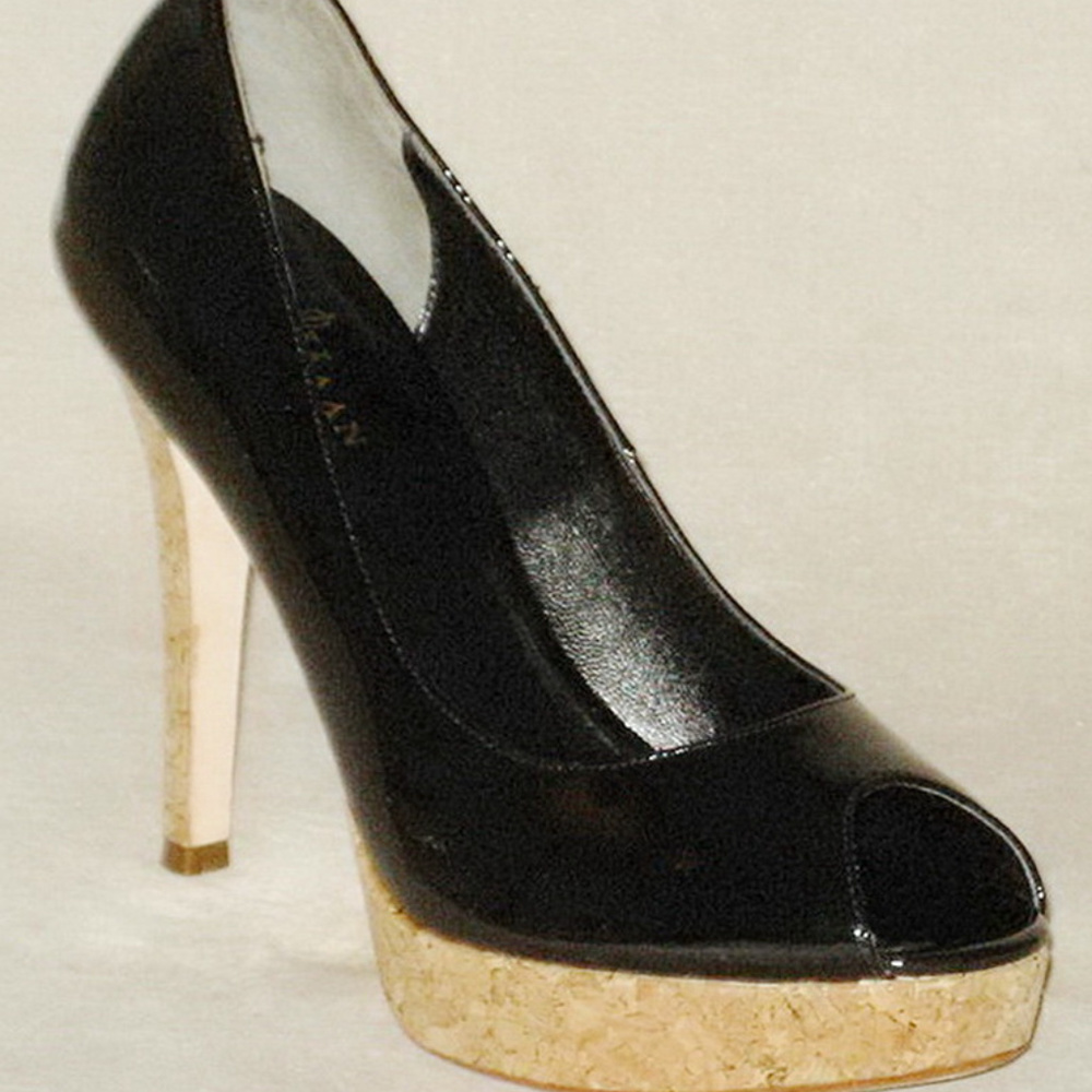 Cole Haan Mariela Peep Toe PUMP Black Patent